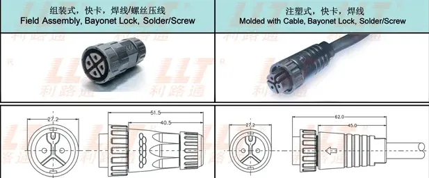 M22 Assembly Male-Female Connector