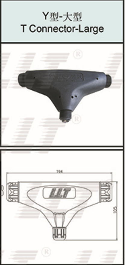 T-Type Large Injection Molded Connector High-Efficiency Photovoltaic Branch Interconnect